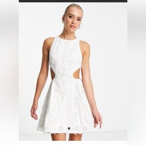 Bridal beaded mini dress